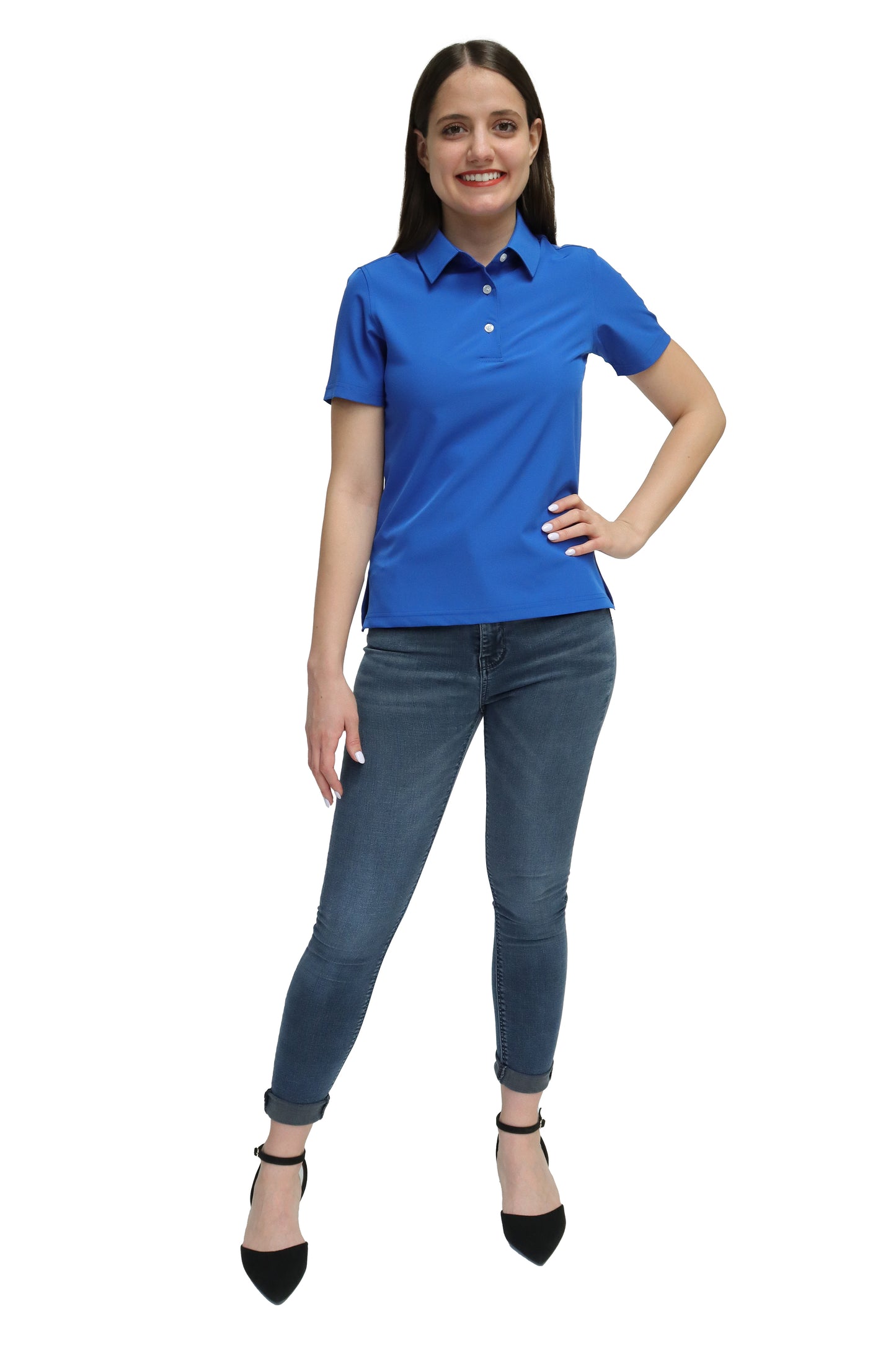 POLO DAMA MANGA CORTA Tela Doble Stretch Repelente PD-DAM-01