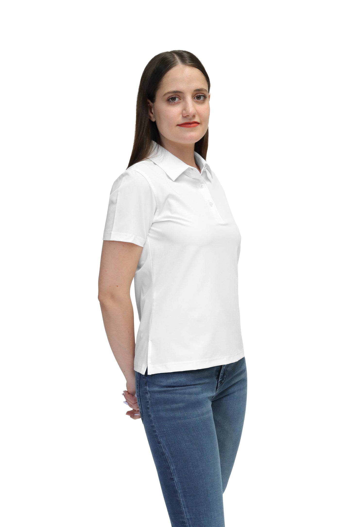POLO DAMA MANGA CORTA Tela Doble Stretch Repelente PD-DAM-01