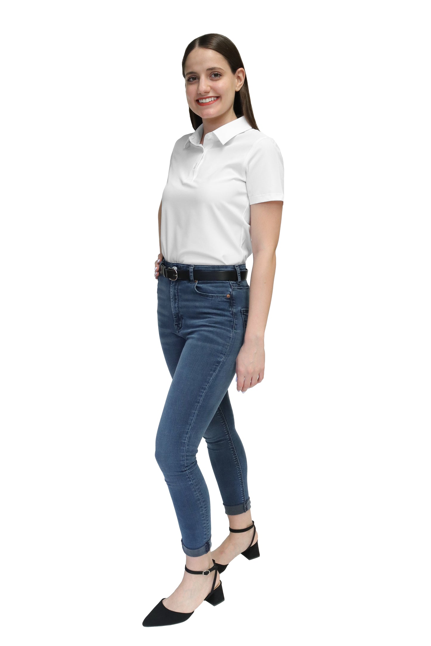 POLO DAMA MANGA CORTA Tela Doble Stretch Repelente PD-DAM-01