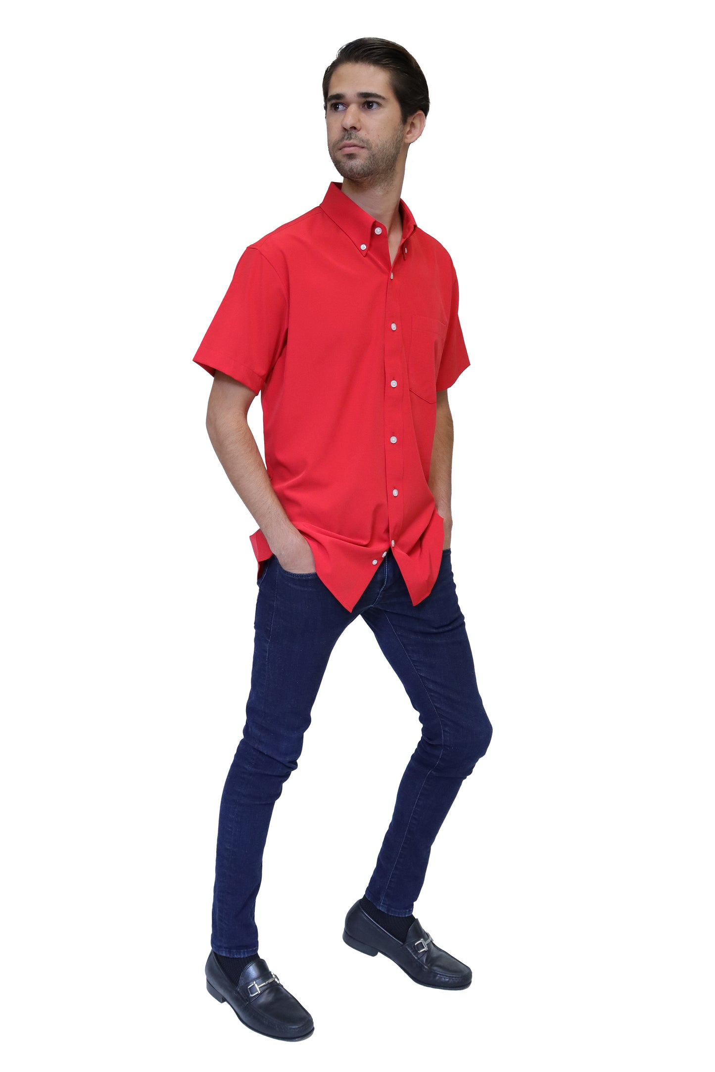 CAMISA CABALLERO MANGA CORTA Tela Doble Stretch Repelente UNI-CAB-01