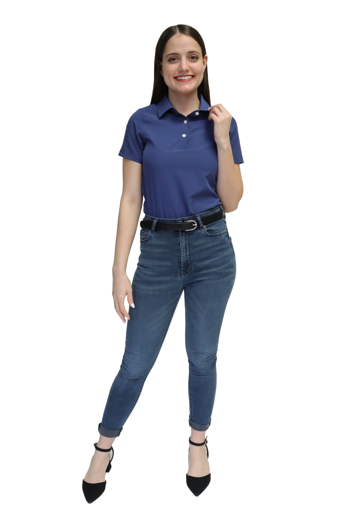 POLO DAMA MANGA CORTA Tela Doble Stretch Repelente PD-DAM-01