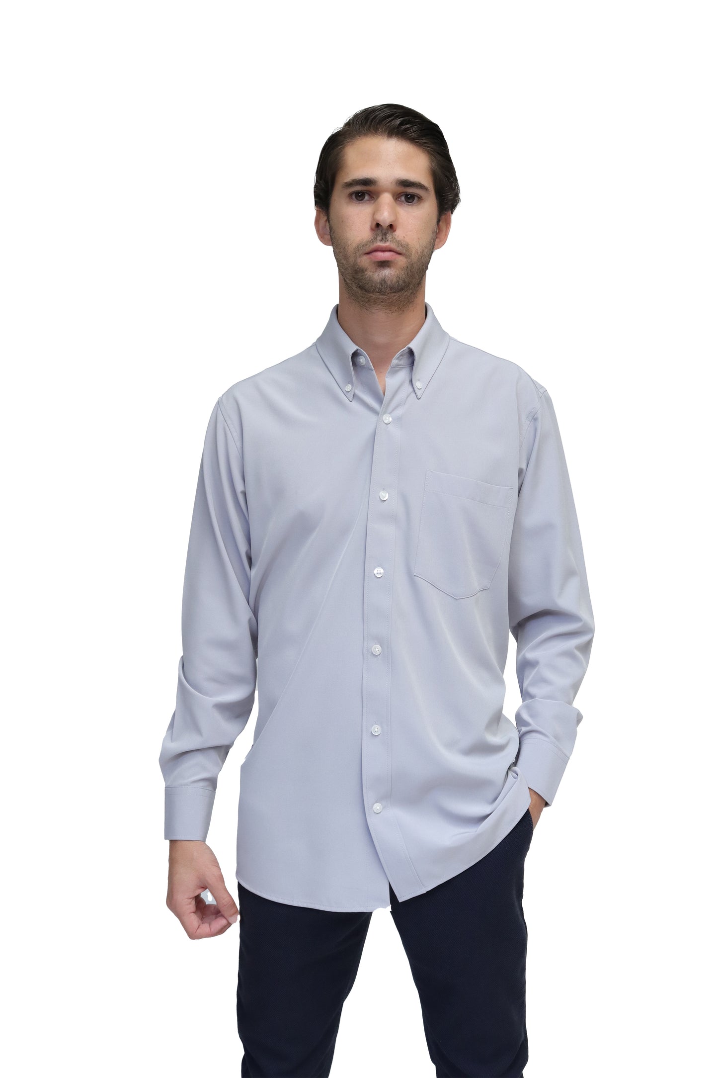 CAMISA CABALLERO MANGA LARGA Tela Doble Stretch Repelente UNI-CAB-02