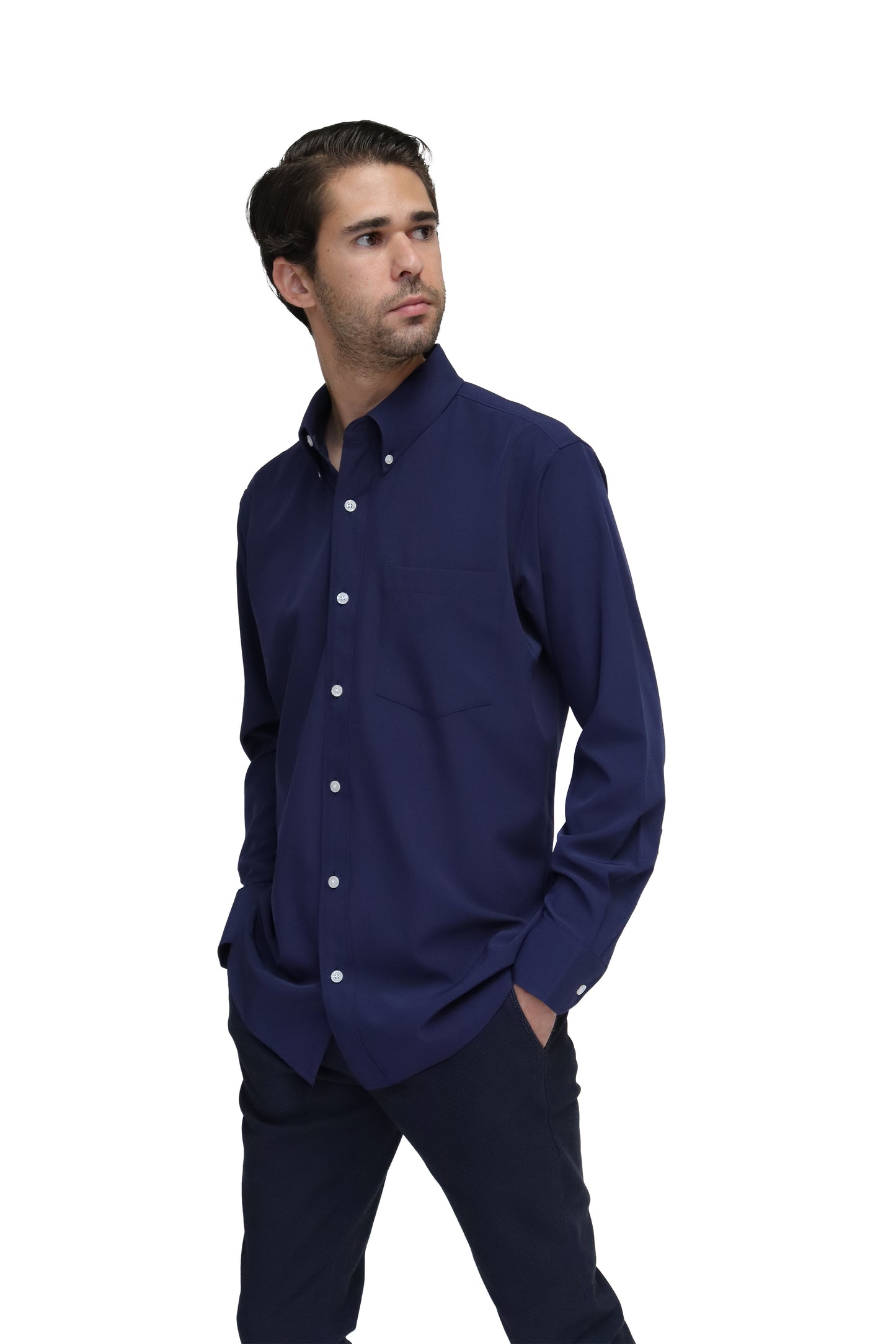 CAMISA CABALLERO MANGA LARGA Tela Doble Stretch Repelente UNI-CAB-02