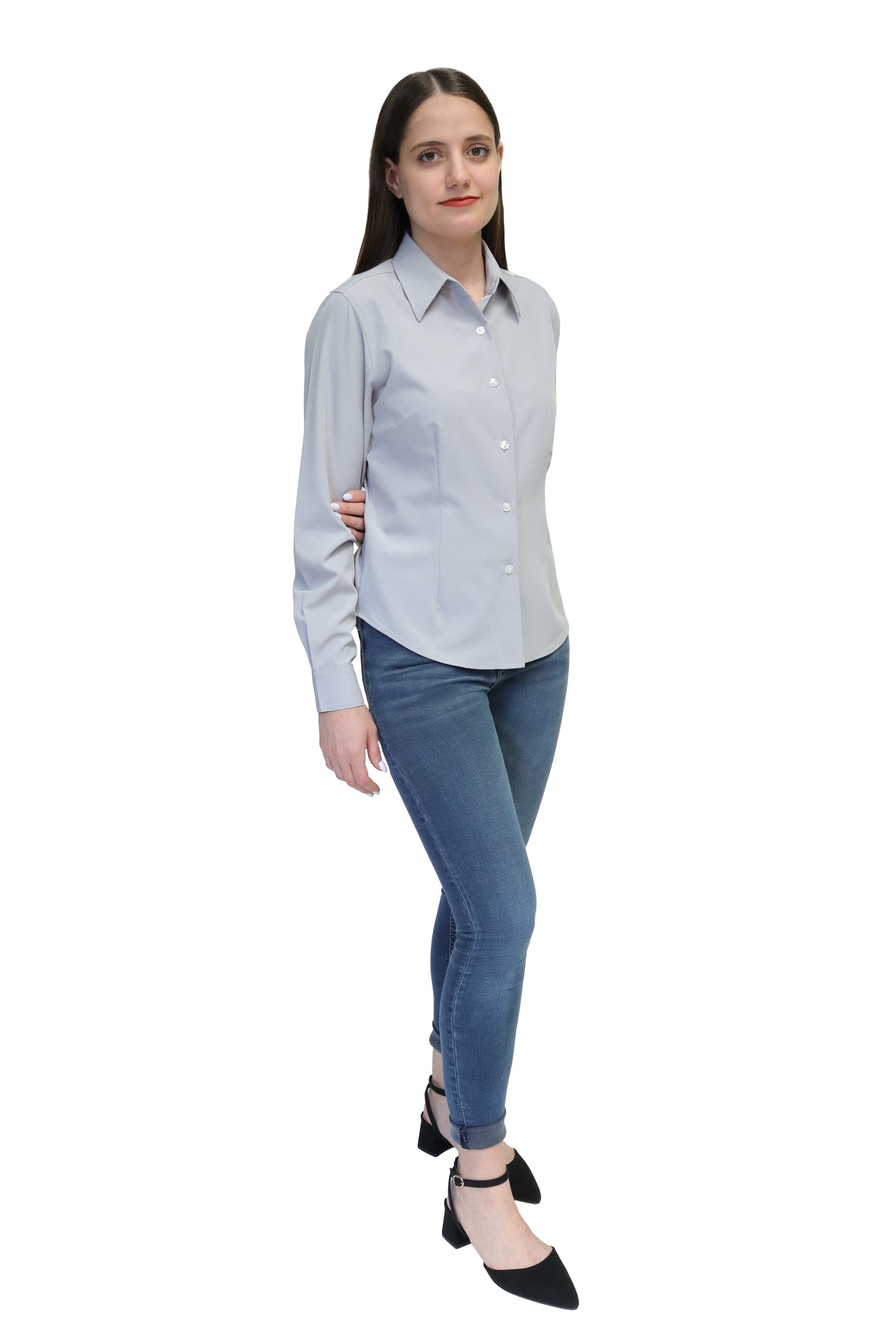 CAMISA DAMA MANGA LARGA Tela Doble Stretch Repelente UNI-DAM-02