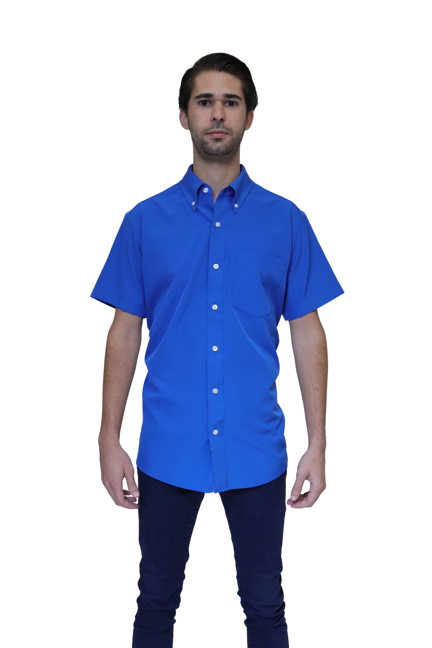 CAMISA CABALLERO MANGA CORTA Tela Doble Stretch Repelente UNI-CAB-01