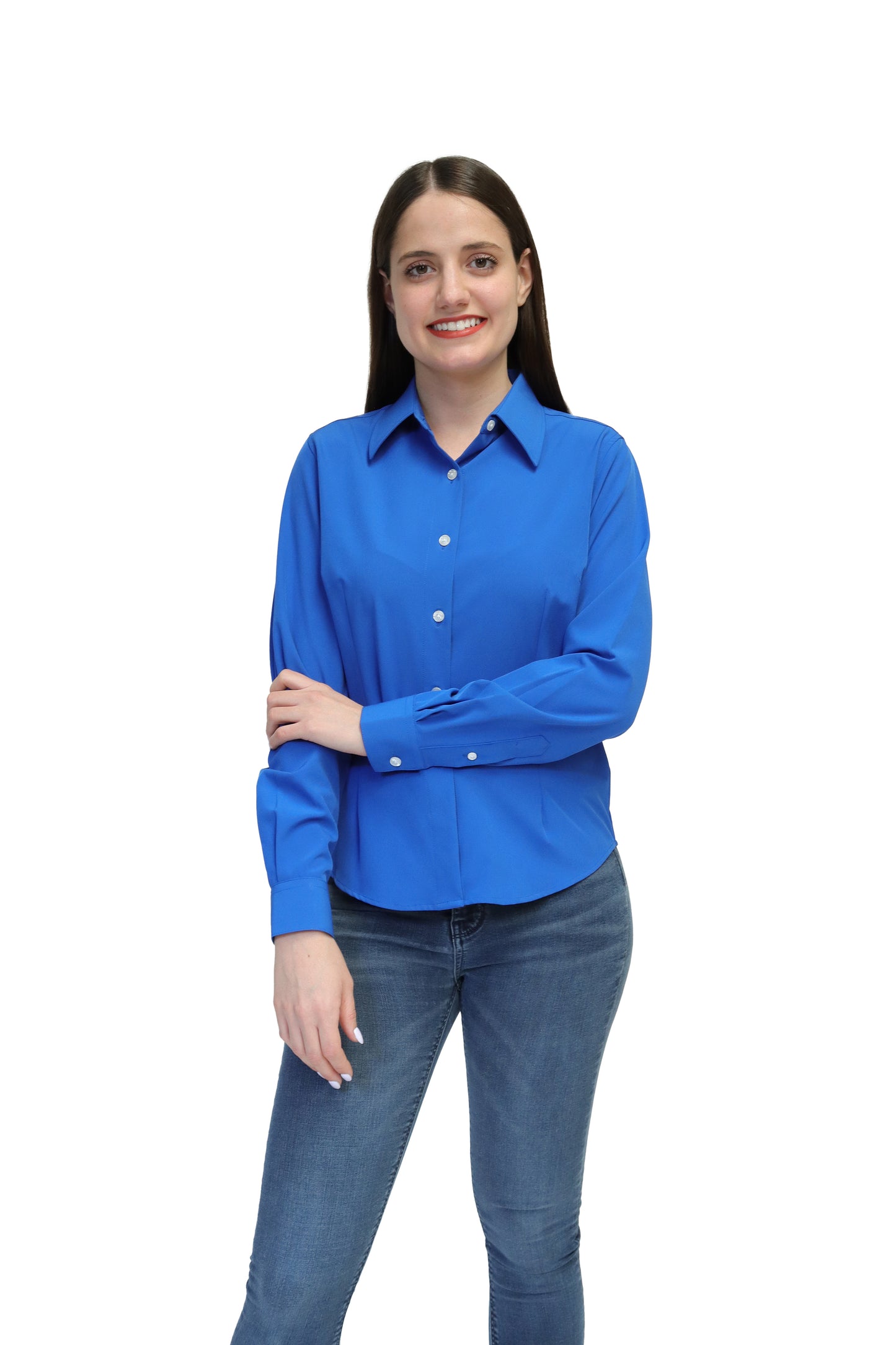 CAMISA DAMA MANGA LARGA Tela Doble Stretch Repelente UNI-DAM-02