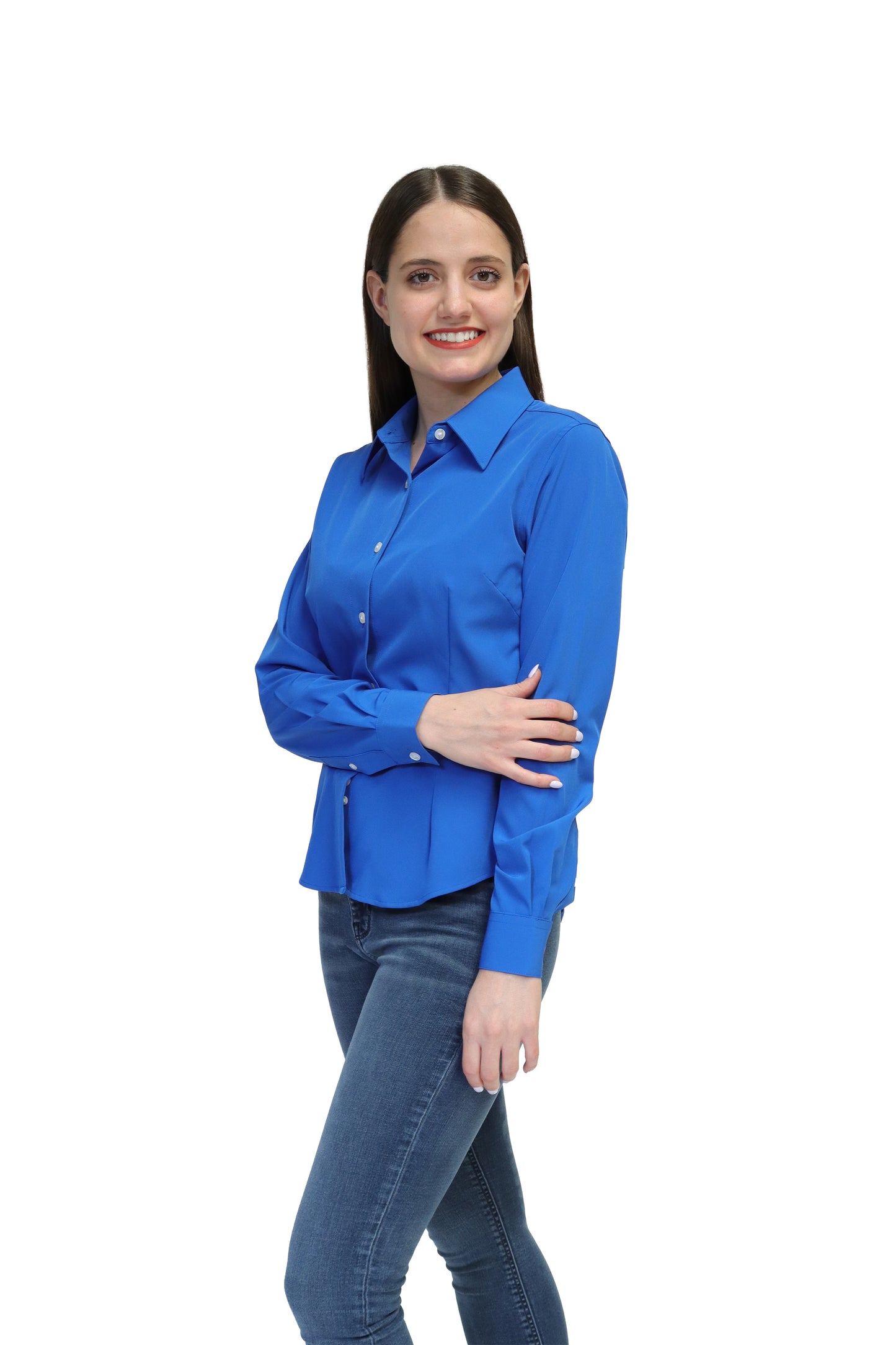 CAMISA DAMA MANGA LARGA Tela Doble Stretch Repelente UNI-DAM-02