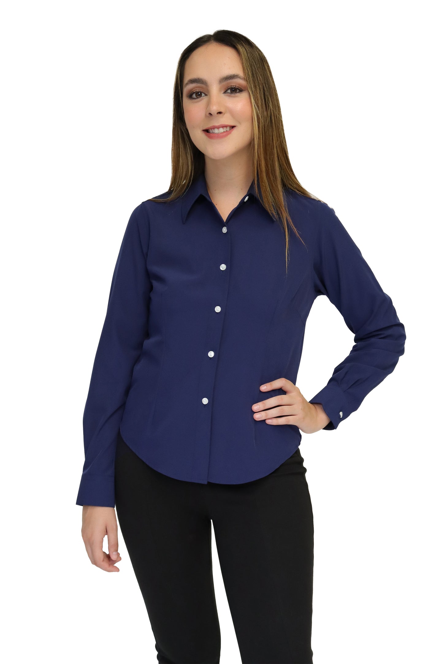 CAMISA DAMA MANGA LARGA Tela Doble Stretch Repelente UNI-DAM-02