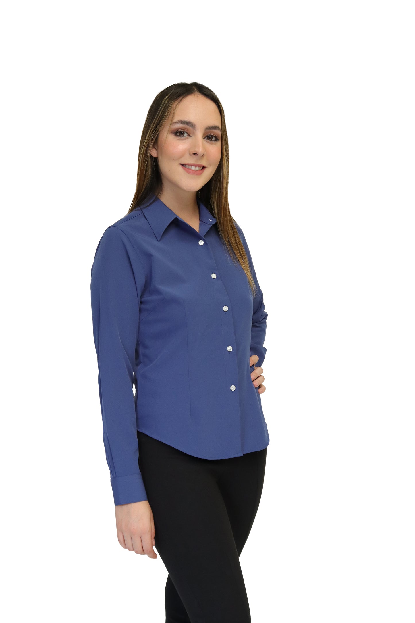 CAMISA DAMA MANGA LARGA Tela Doble Stretch Repelente UNI-DAM-02