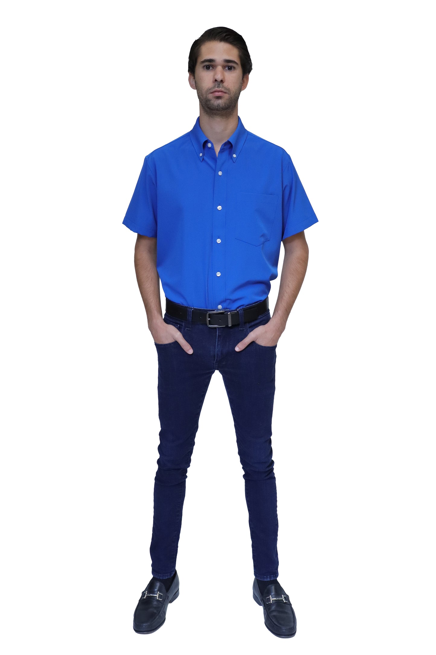 CAMISA CABALLERO MANGA CORTA Tela Doble Stretch Repelente UNI-CAB-01
