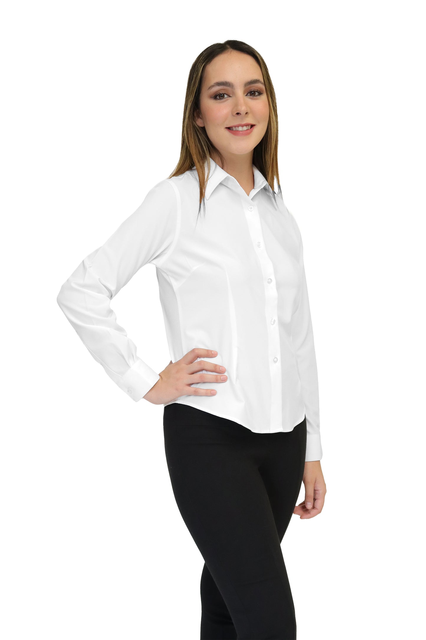 CAMISA DAMA MANGA LARGA Tela Doble Stretch Repelente UNI-DAM-02