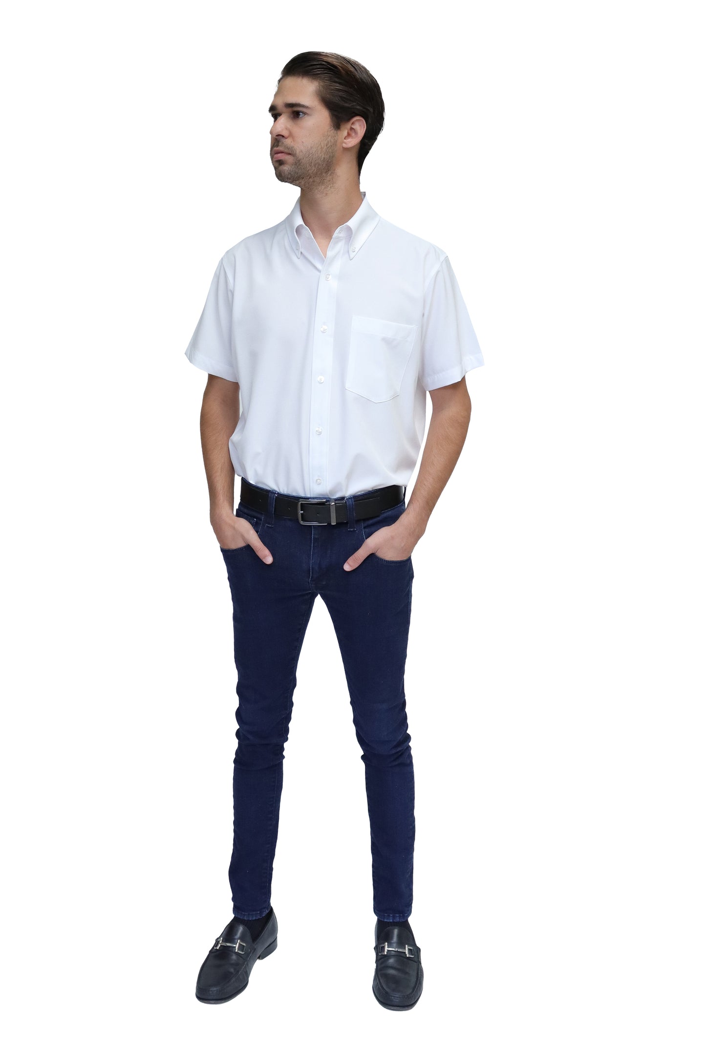 CAMISA CABALLERO MANGA CORTA Tela Doble Stretch Repelente UNI-CAB-01