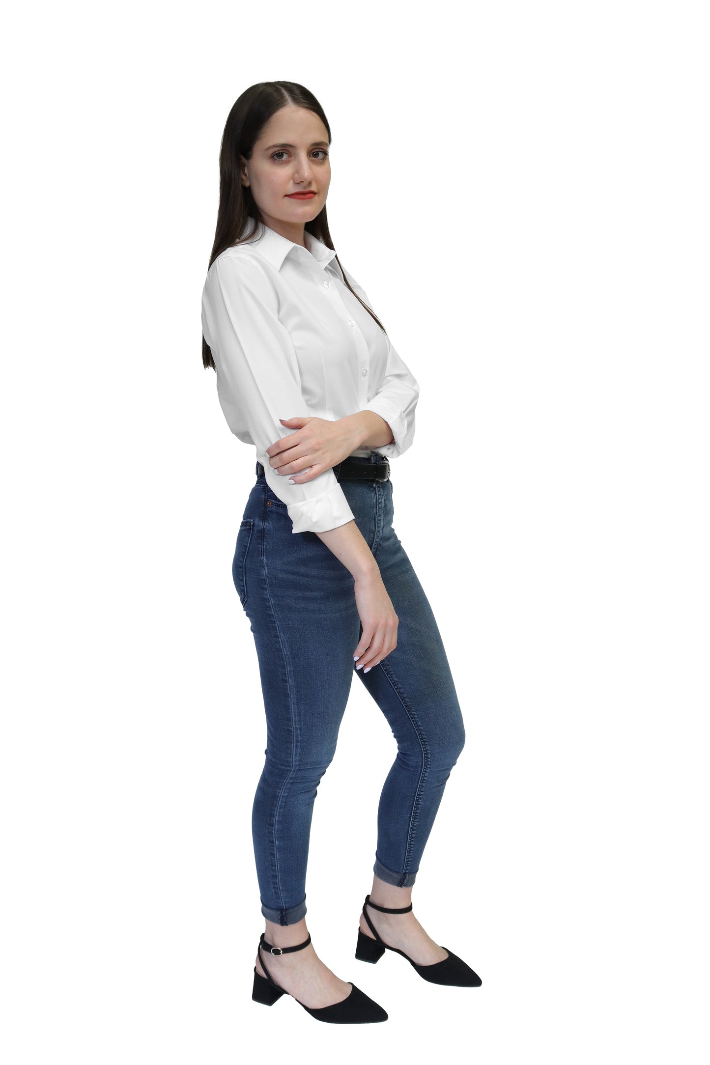 CAMISA DAMA MANGA LARGA Tela Doble Stretch Repelente UNI-DAM-02