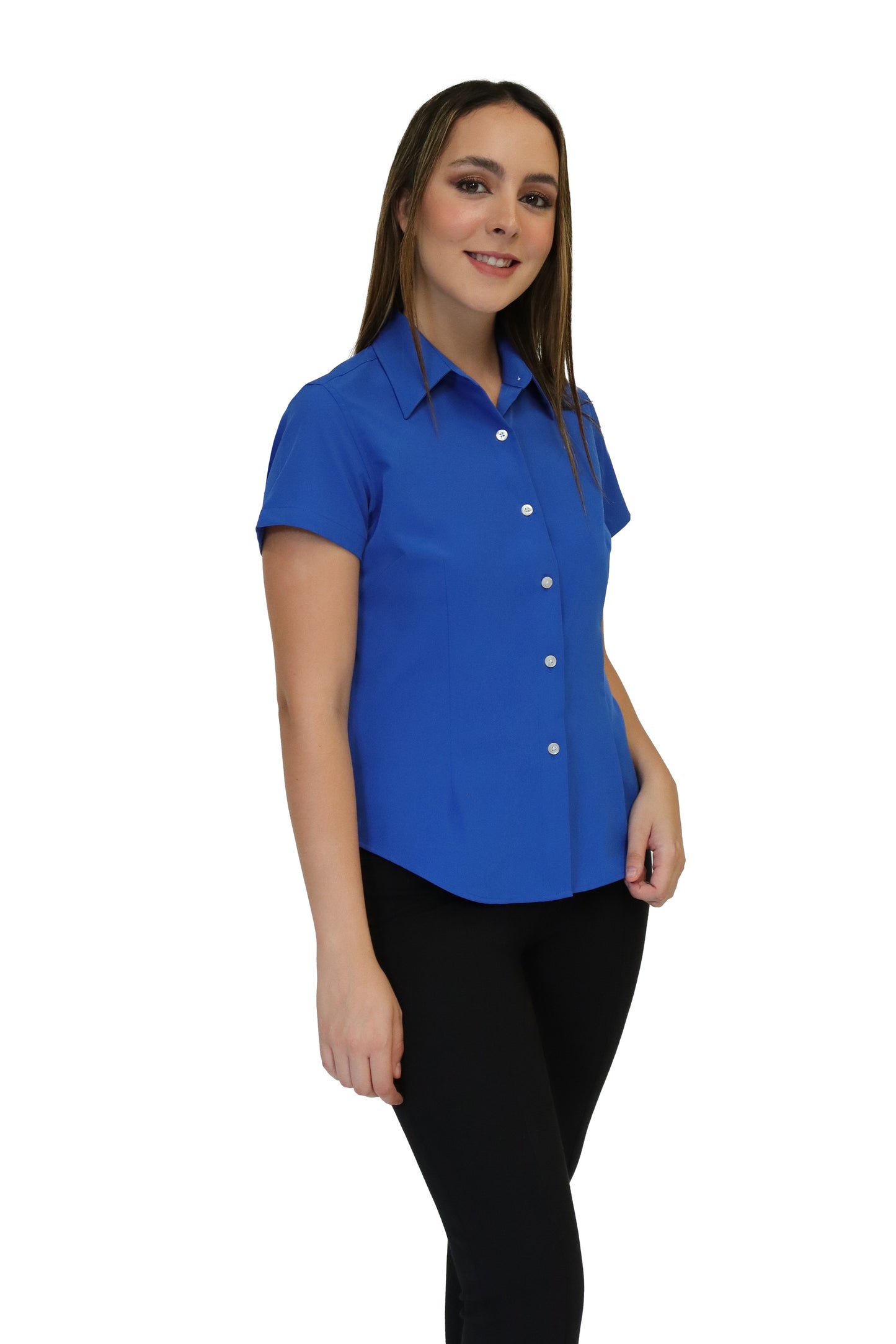 CAMISA DAMA MANGA CORTA Tela Doble Stretch Repelente UNI-DAM-01