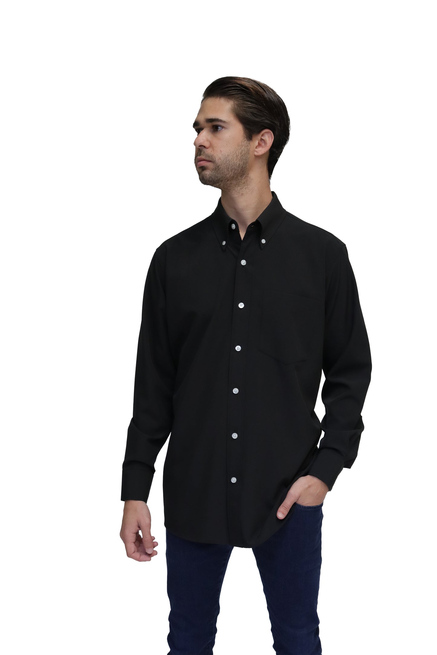 CAMISA CABALLERO MANGA LARGA Tela Doble Stretch Repelente UNI-CAB-02