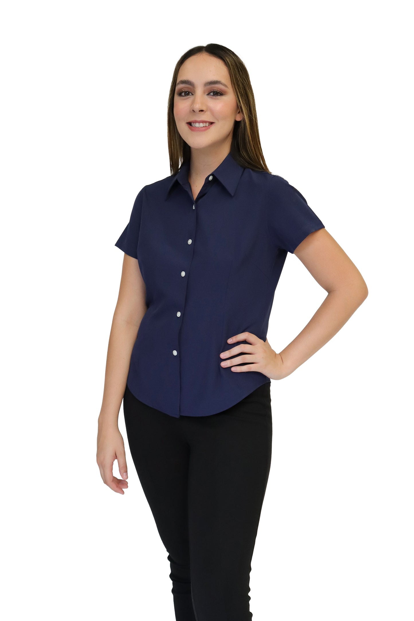 CAMISA DAMA MANGA CORTA Tela Doble Stretch Repelente UNI-DAM-01