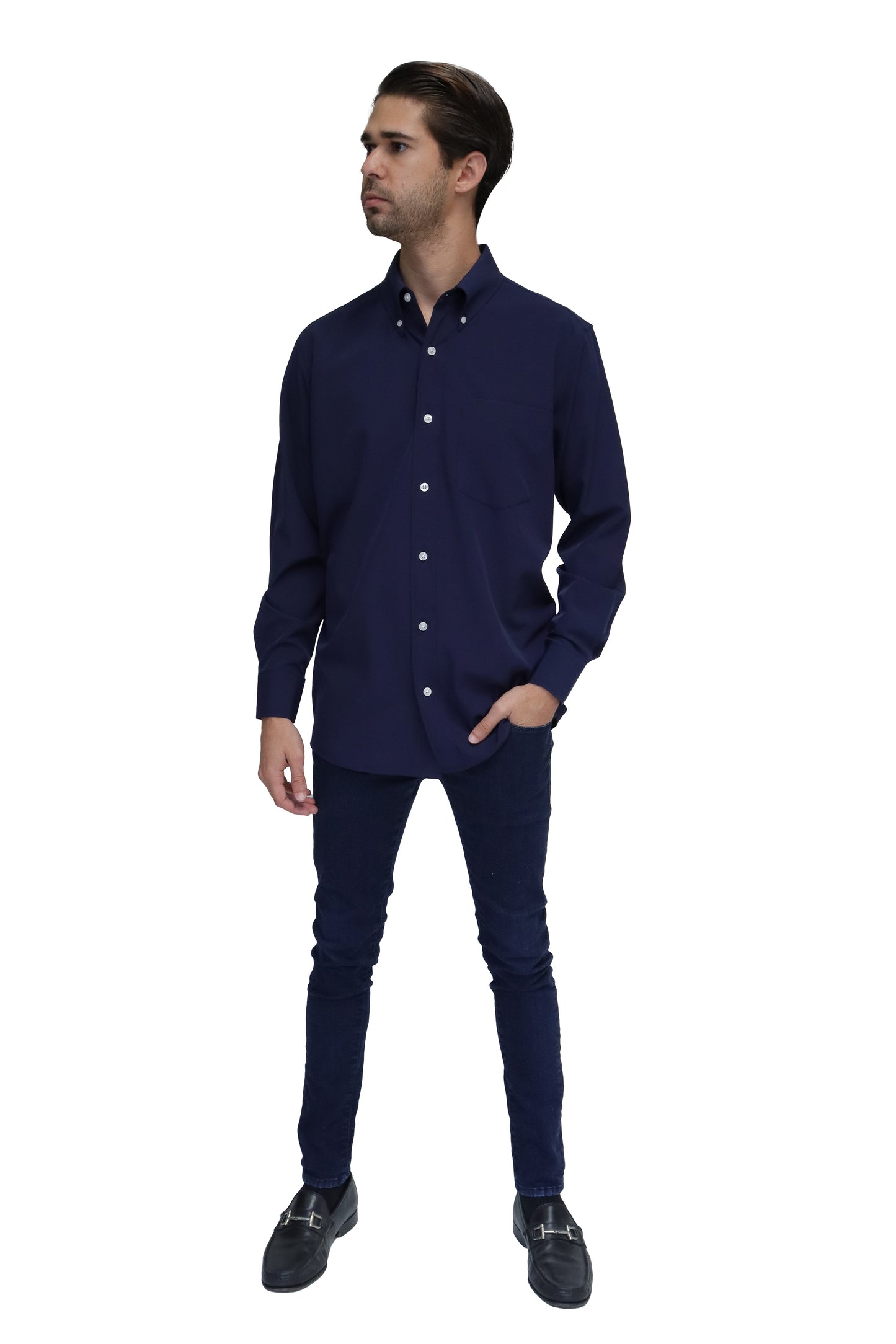 CAMISA CABALLERO MANGA LARGA Tela Doble Stretch Repelente UNI-CAB-02