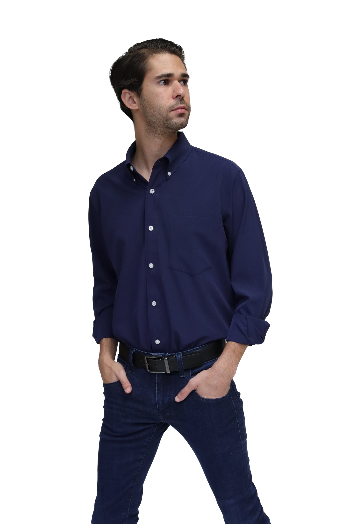 CAMISA CABALLERO MANGA LARGA Tela Doble Stretch Repelente UNI-CAB-02