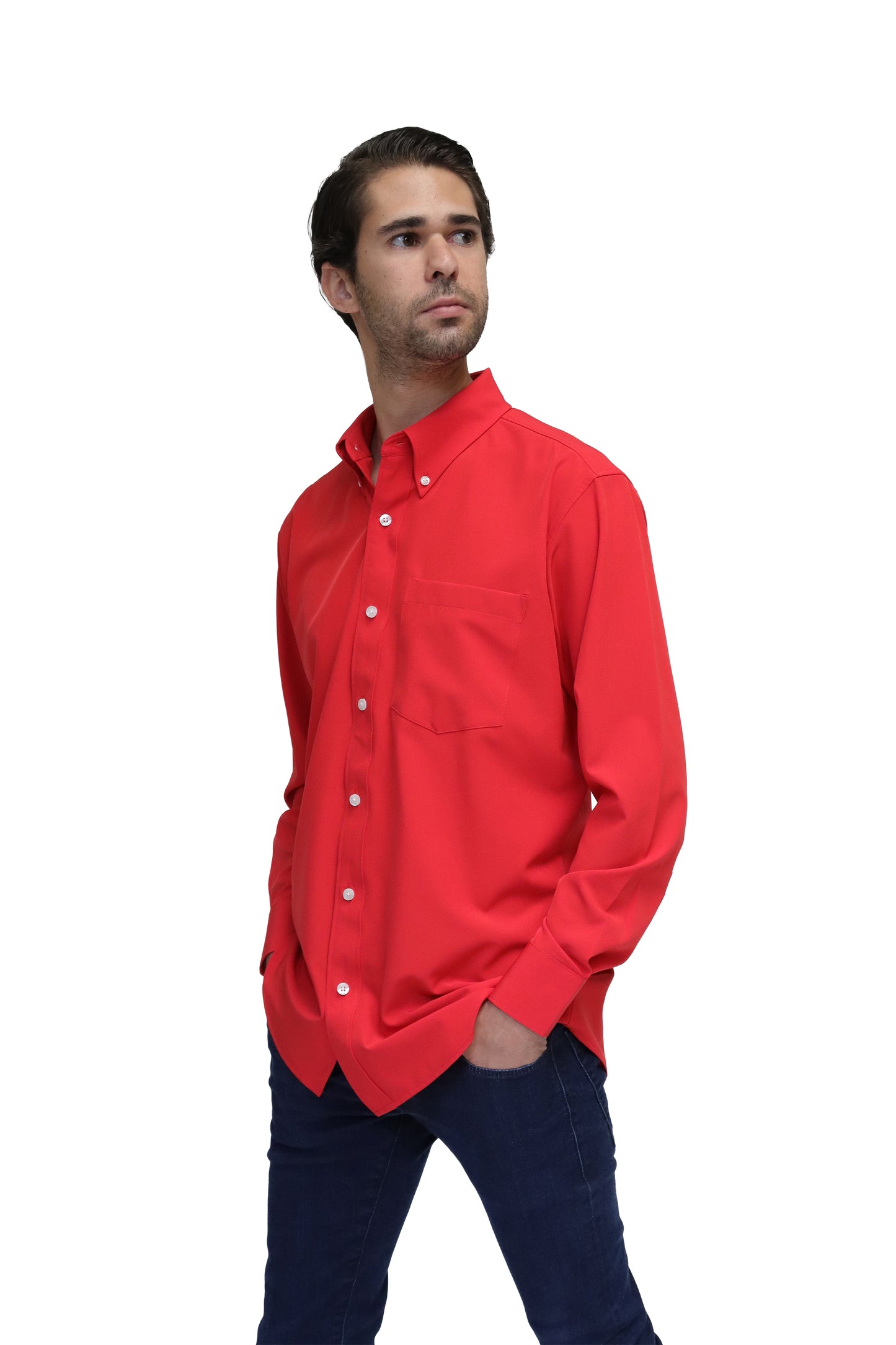 CAMISA CABALLERO MANGA LARGA Tela Doble Stretch Repelente UNI-CAB-02