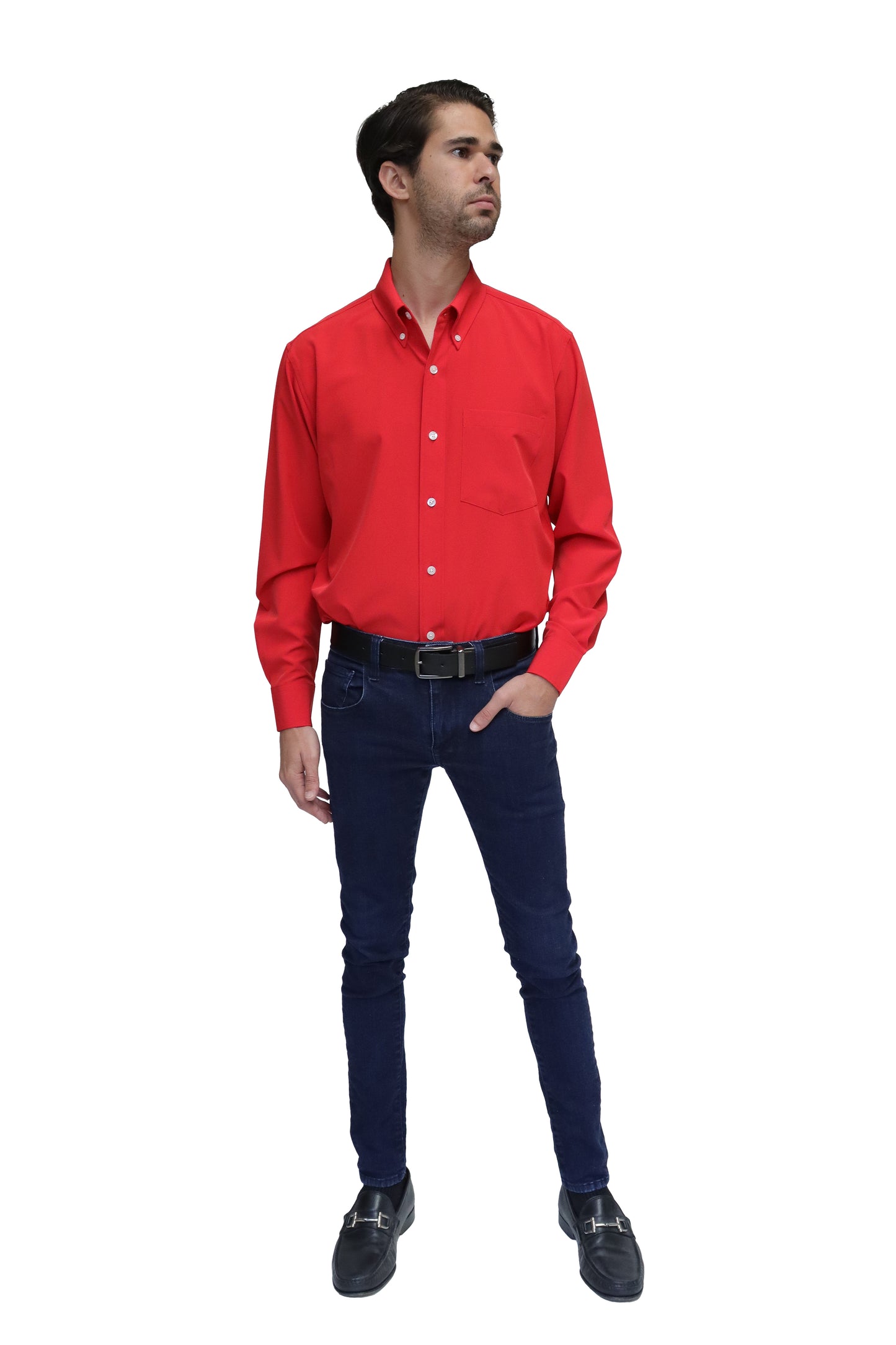 CAMISA CABALLERO MANGA LARGA Tela Doble Stretch Repelente UNI-CAB-02