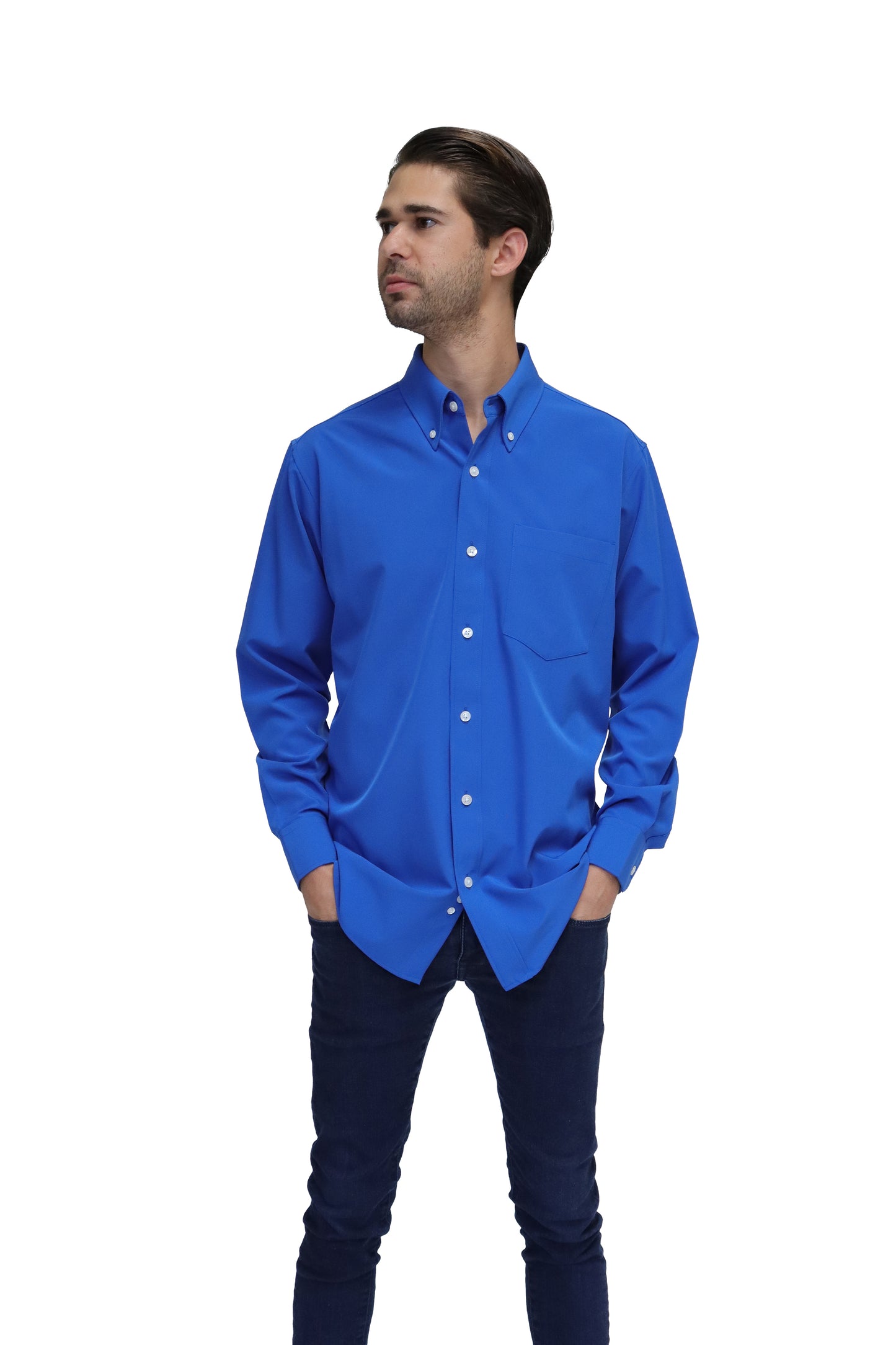 CAMISA CABALLERO MANGA LARGA Tela Doble Stretch Repelente UNI-CAB-02