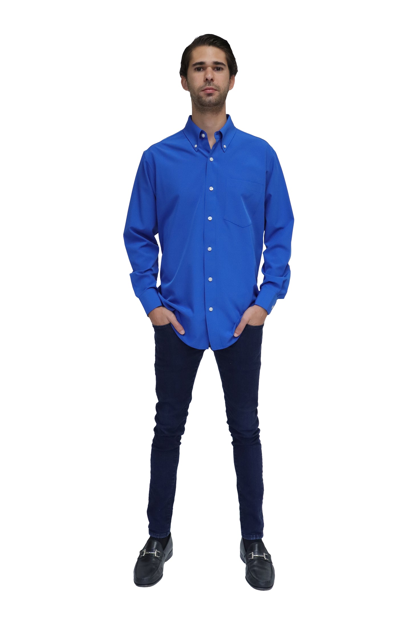 CAMISA CABALLERO MANGA LARGA Tela Doble Stretch Repelente UNI-CAB-02