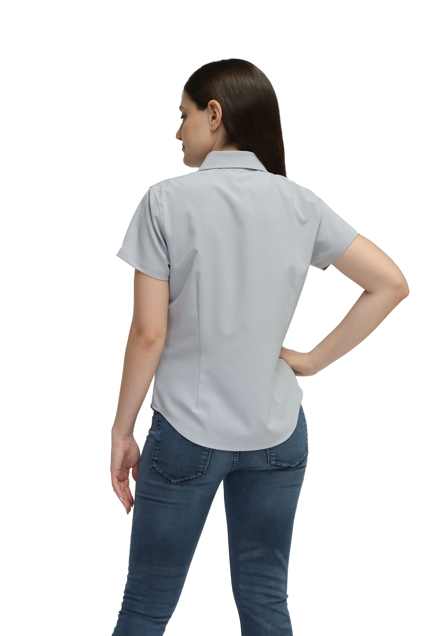 CAMISA DAMA MANGA CORTA Tela Doble Stretch Repelente UNI-DAM-01
