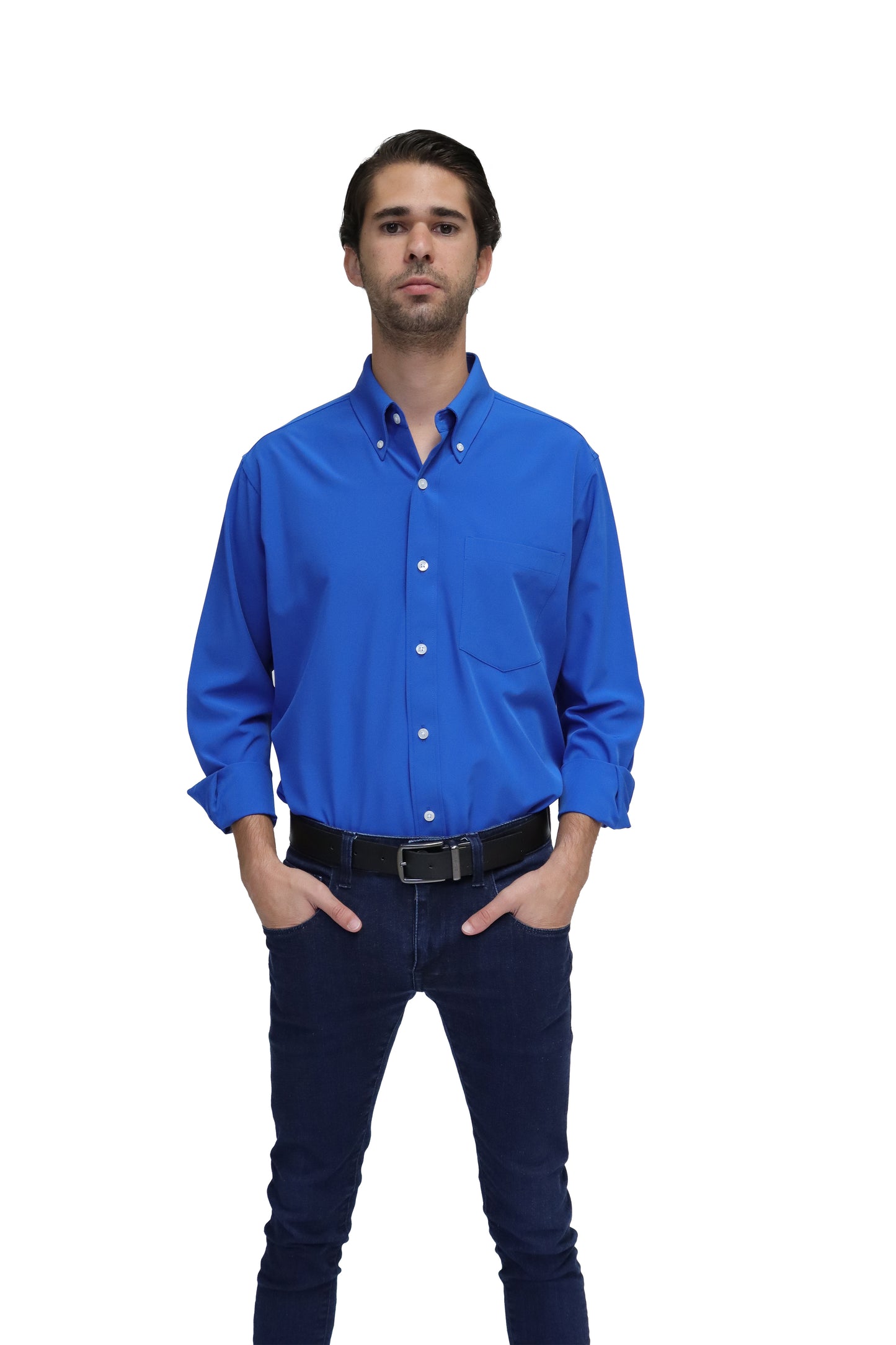 CAMISA CABALLERO MANGA LARGA Tela Doble Stretch Repelente UNI-CAB-02