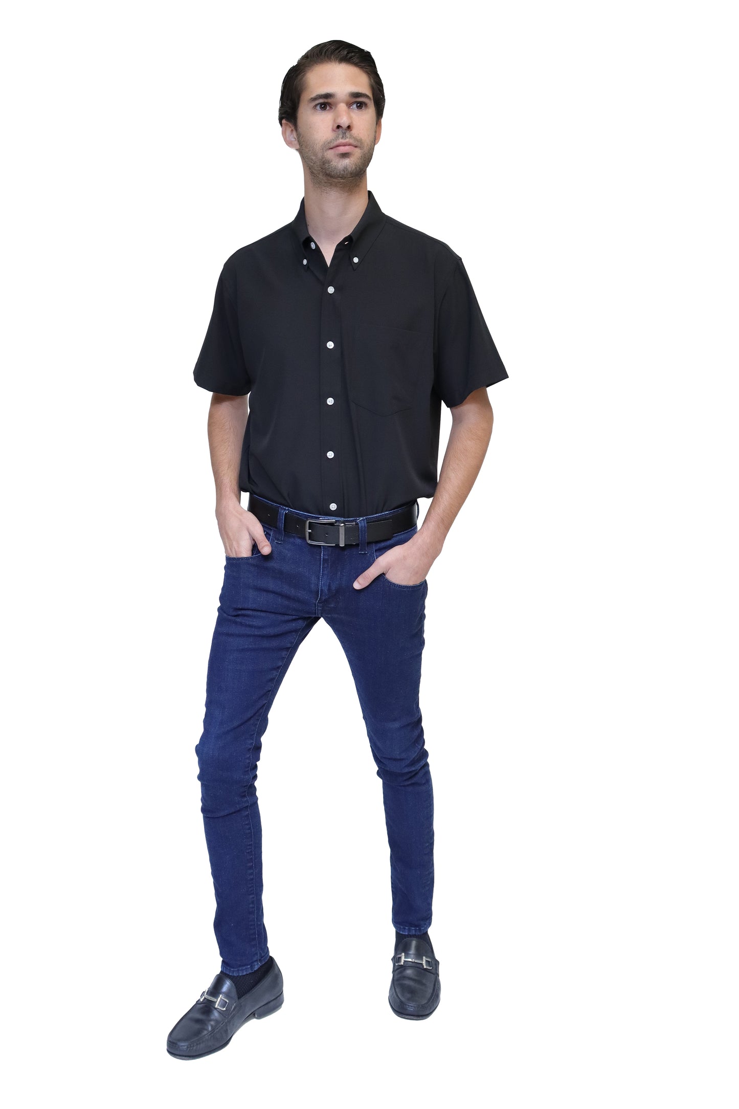 CAMISA CABALLERO MANGA CORTA Tela Doble Stretch Repelente UNI-CAB-01
