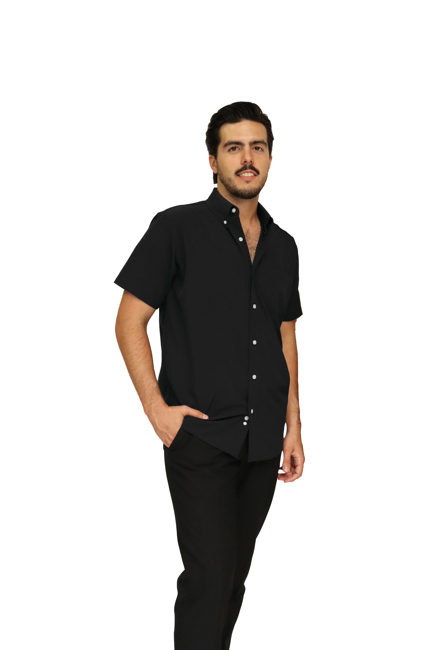 CAMISA CABALLERO MANGA CORTA Tela Doble Stretch Repelente UNI-CAB-01