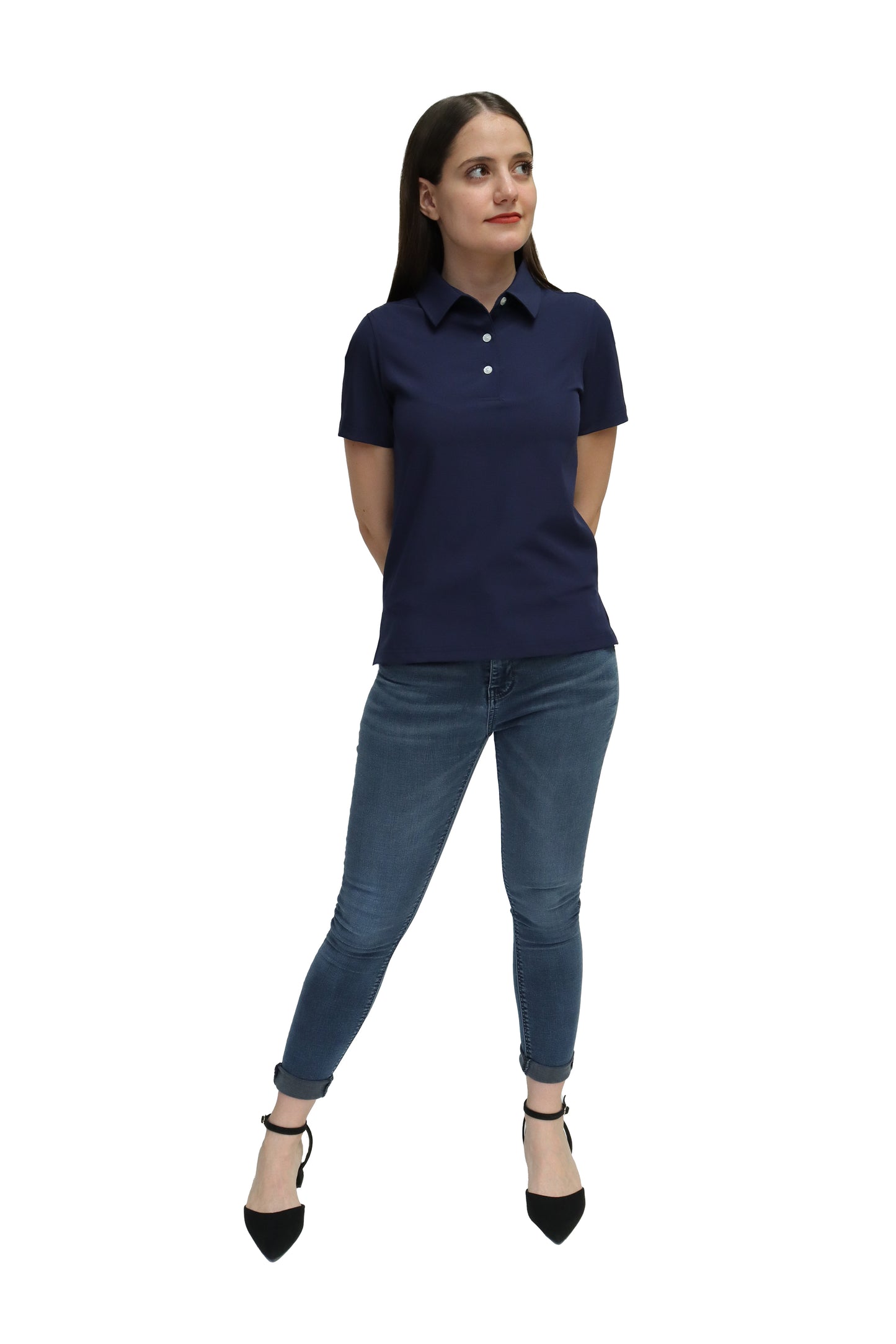 POLO DAMA MANGA CORTA Tela Doble Stretch Repelente PD-DAM-01