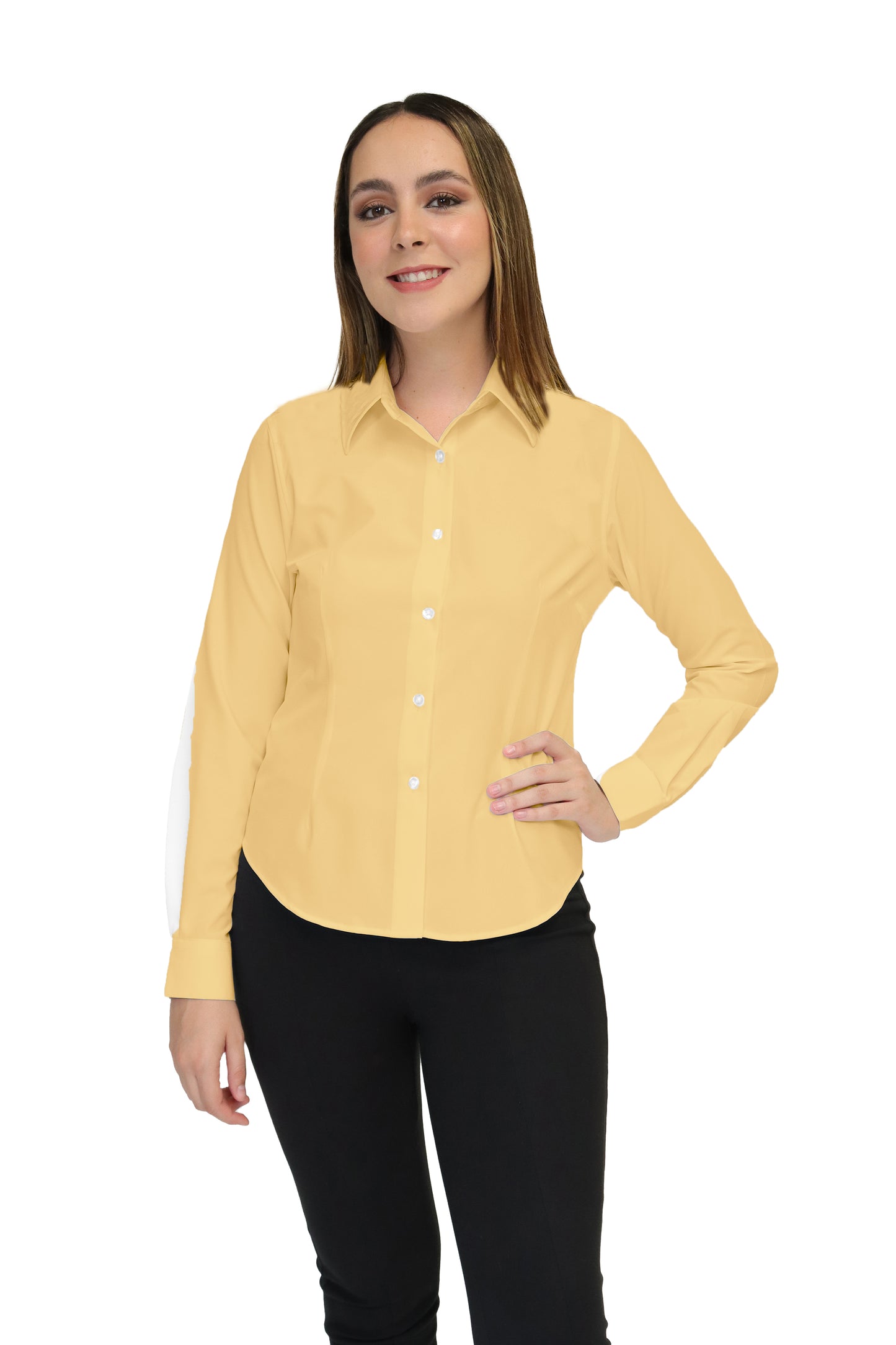 CAMISA DAMA MANGA LARGA Tela Doble Stretch Repelente UNI-DAM-02