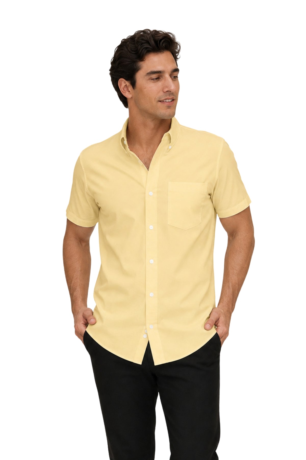 CAMISA CABALLERO MANGA CORTA Tela Doble Stretch Repelente UNI-CAB-01