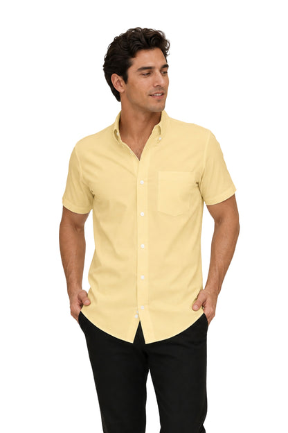 CAMISA CABALLERO MANGA CORTA Tela Doble Stretch Repelente UNI-CAB-01