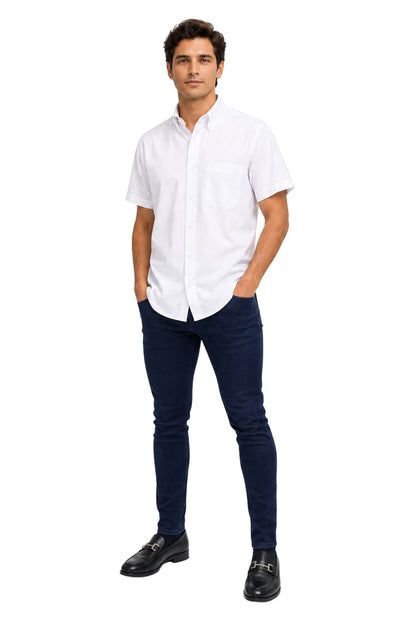 CAMISA CABALLERO MANGA CORTA Tela Doble Stretch Repelente UNI-CAB-01