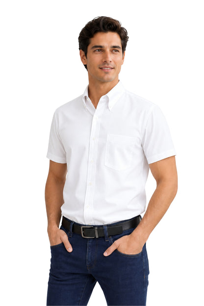 CAMISA CABALLERO MANGA CORTA Tela Doble Stretch Repelente UNI-CAB-01