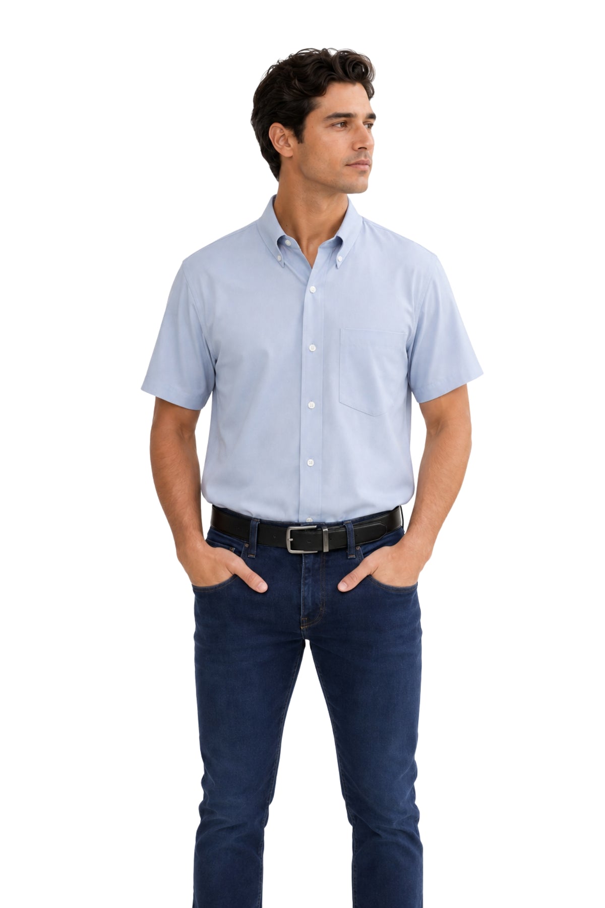 CAMISA CABALLERO MANGA CORTA Tela Doble Stretch Repelente UNI-CAB-01