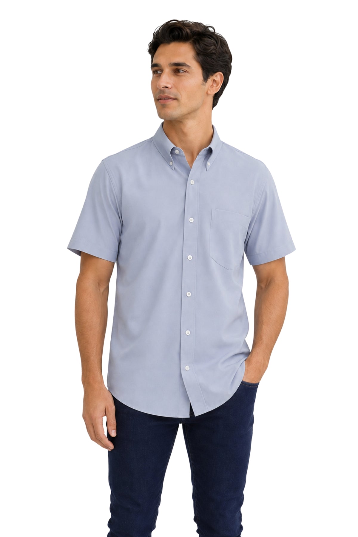 CAMISA CABALLERO MANGA CORTA Tela Doble Stretch Repelente UNI-CAB-01