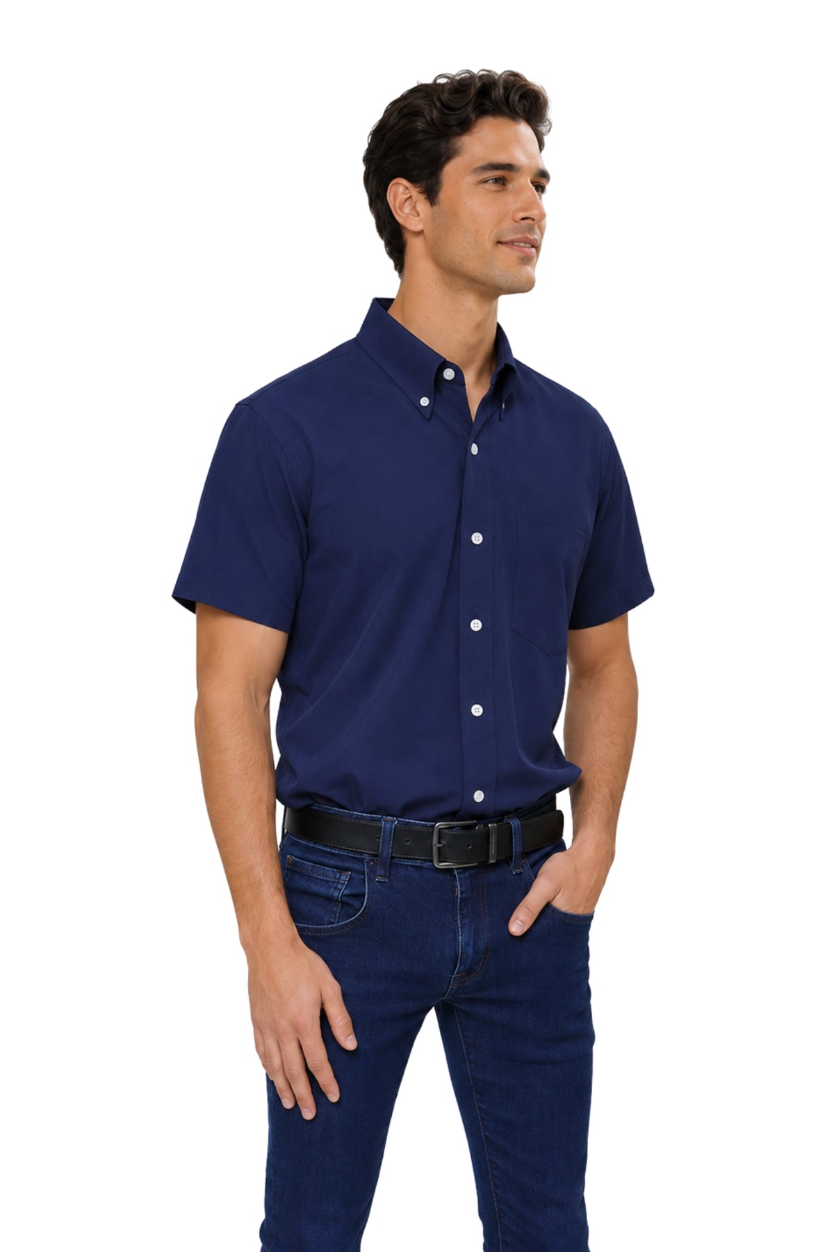 CAMISA CABALLERO MANGA CORTA Tela Doble Stretch Repelente UNI-CAB-01