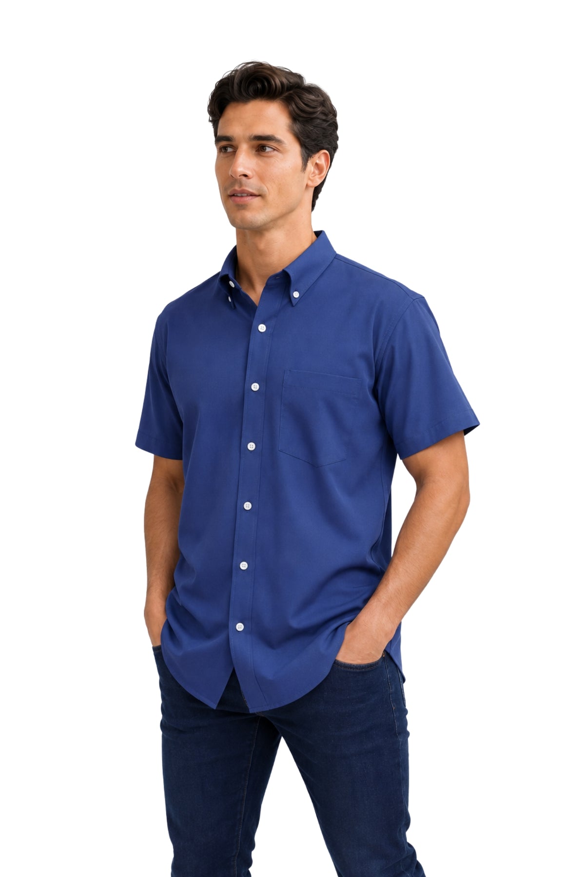 CAMISA CABALLERO MANGA CORTA Tela Doble Stretch Repelente UNI-CAB-01