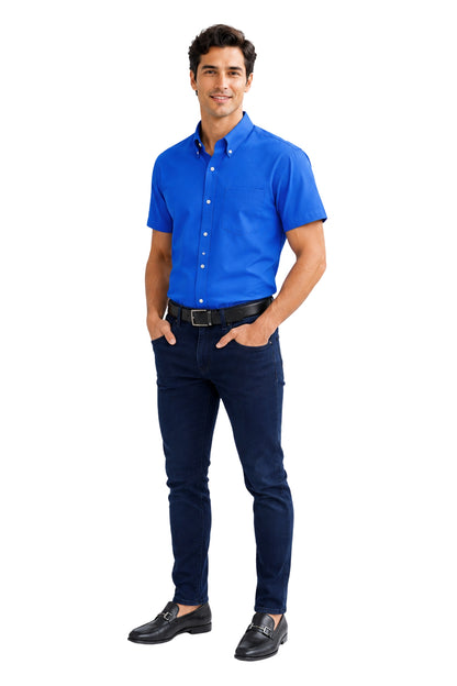 CAMISA CABALLERO MANGA CORTA Tela Doble Stretch Repelente UNI-CAB-01