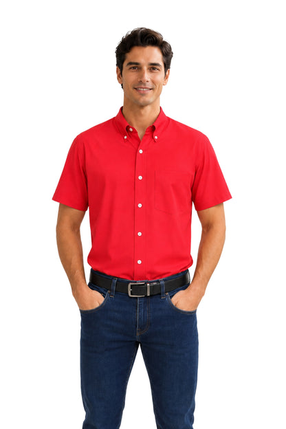 CAMISA CABALLERO MANGA CORTA Tela Doble Stretch Repelente UNI-CAB-01