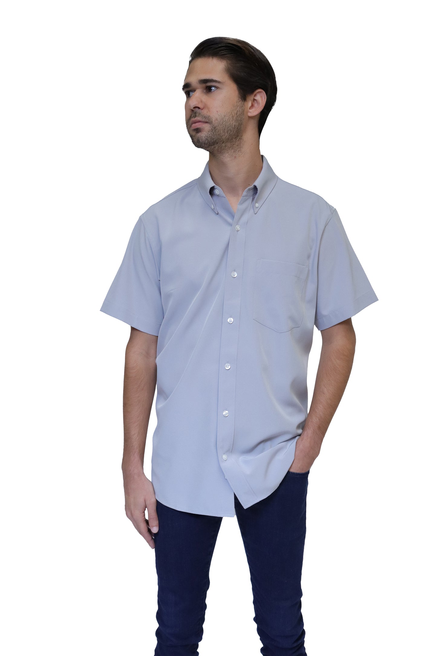 CAMISA CABALLERO MANGA CORTA Tela Doble Stretch Repelente UNI-CAB-01