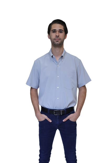 CAMISA CABALLERO MANGA CORTA Tela Doble Stretch Repelente UNI-CAB-01