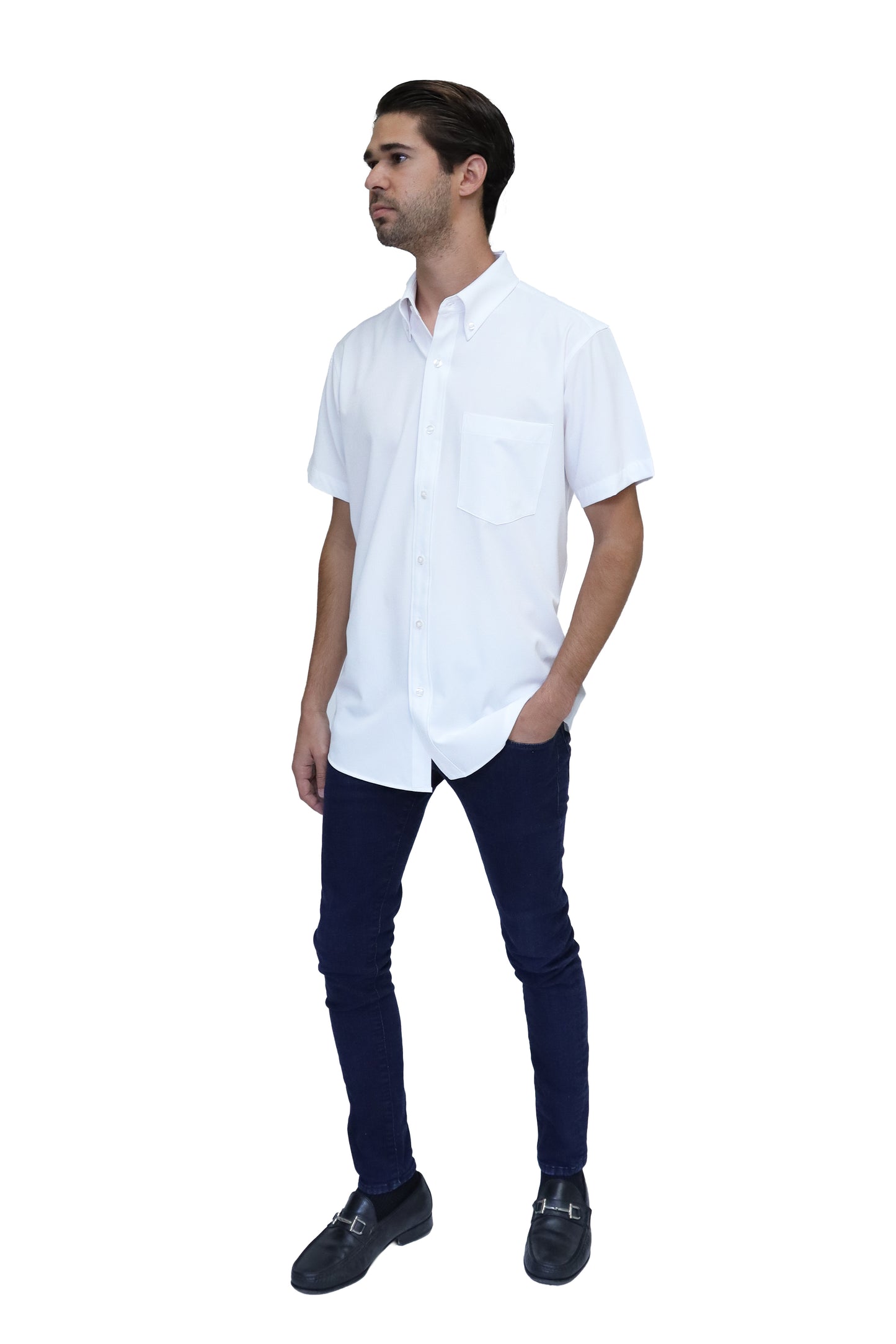 CAMISA CABALLERO MANGA CORTA Tela Doble Stretch Repelente UNI-CAB-01