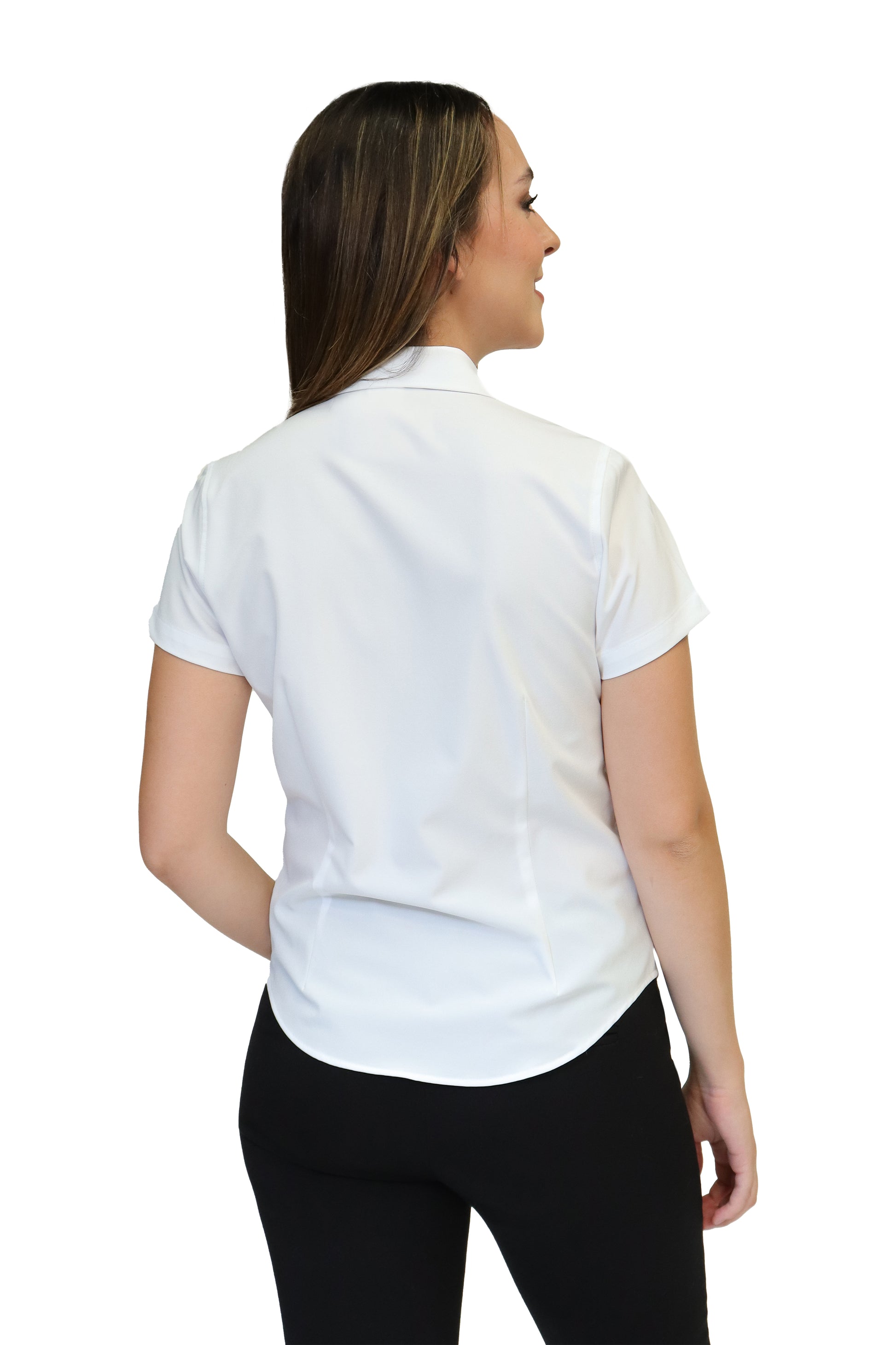 Camisa mujer manga corta con tapeta - Uniforme Corporativo