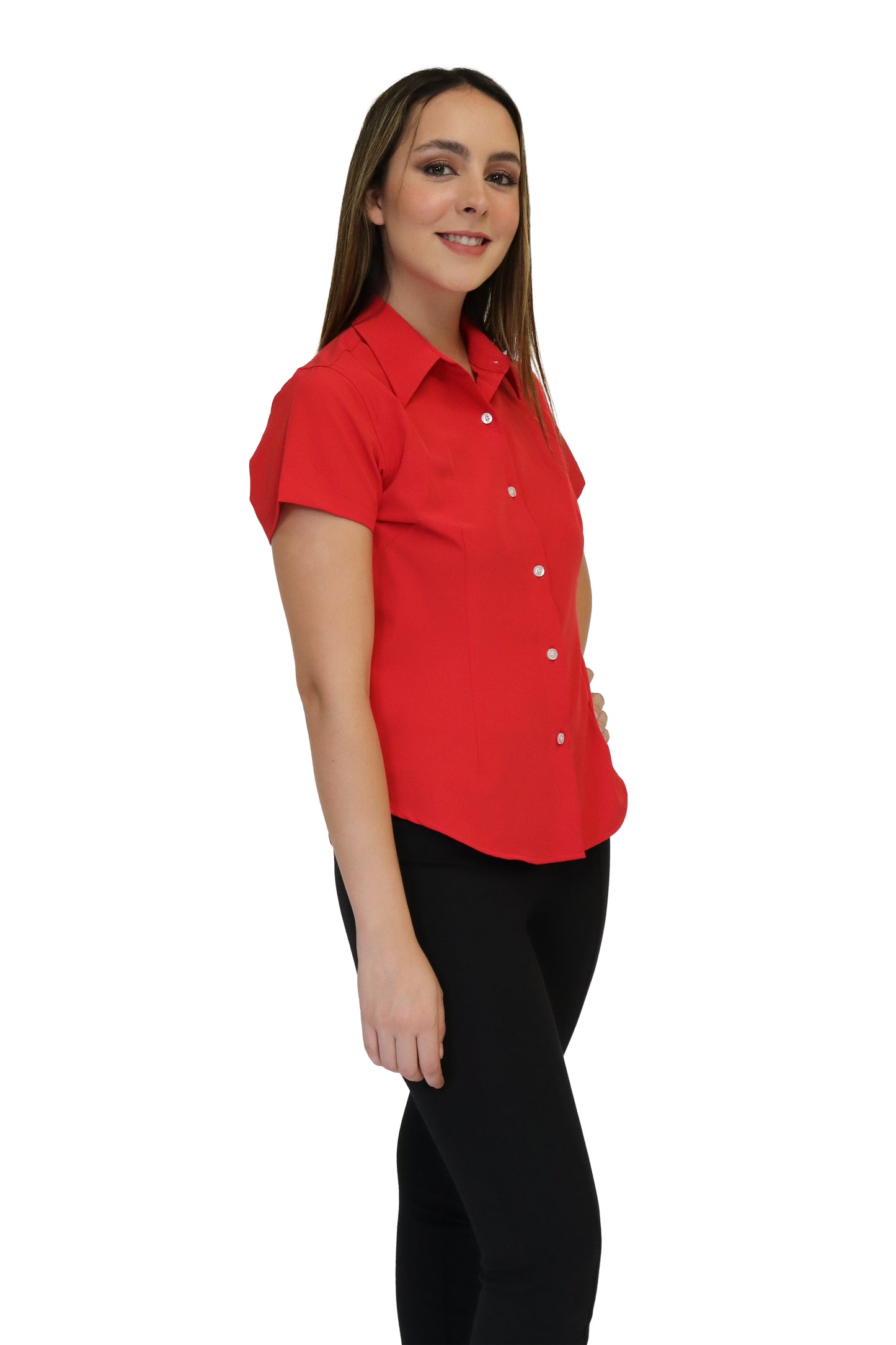 CAMISA DAMA MANGA CORTA Tela Doble Stretch Repelente UNI-DAM-01