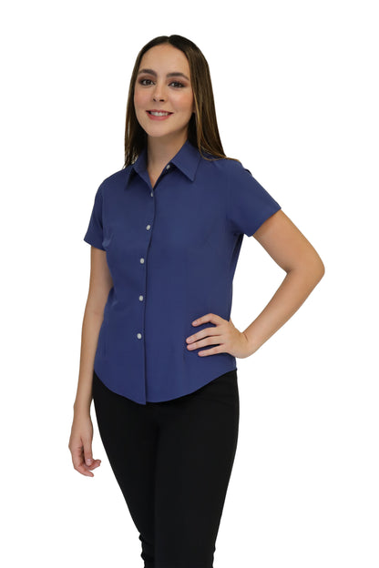 CAMISA DAMA MANGA CORTA Tela Doble Stretch Repelente UNI-DAM-01