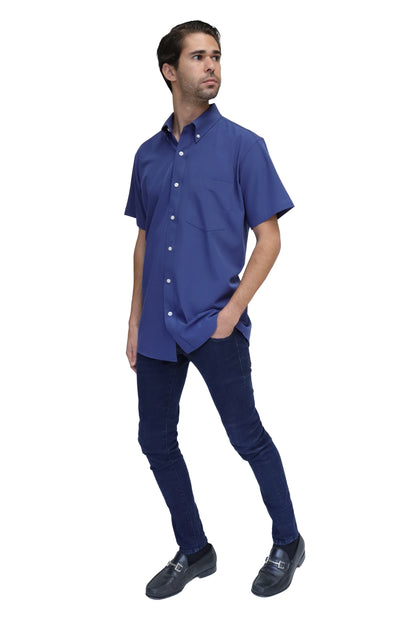 CAMISA CABALLERO MANGA CORTA Tela Doble Stretch Repelente UNI-CAB-01