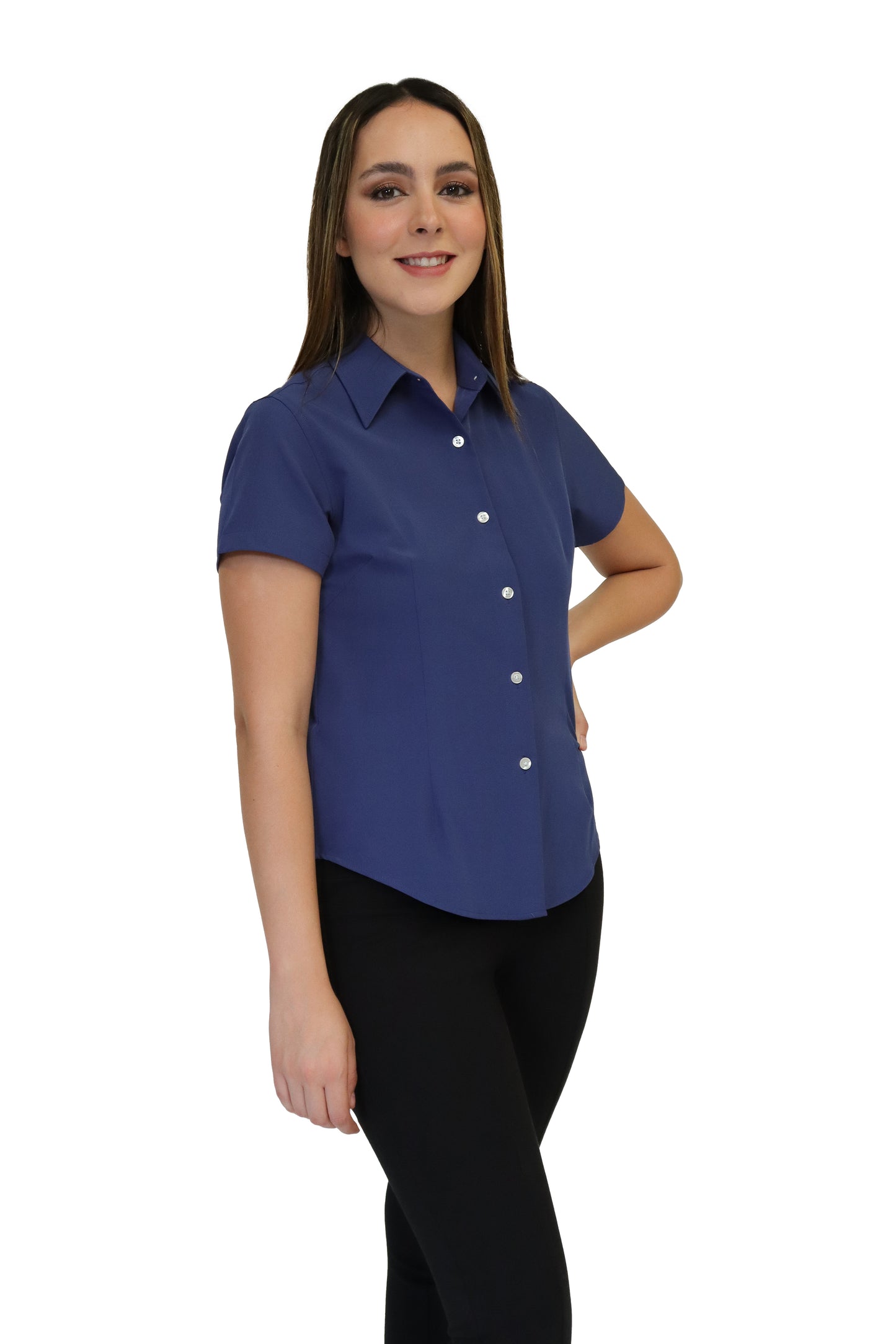 CAMISA DAMA MANGA CORTA Tela Doble Stretch Repelente UNI-DAM-01